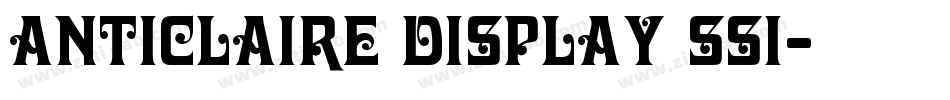 Anticlaire Display SSi字体转换